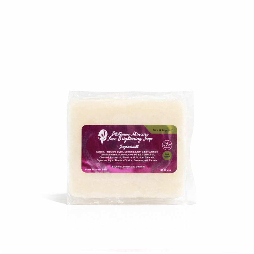 Face Brightening Soap Headline The First Step to a Flawless Day. The Pitch Every great routine starts with a clean slate. Our Brightening Soap is more than just a cleanser—it’s an active treatment. While it gently lifts away impurities, its brightening agents begin the work of evening out your skin tone. It’s the simplest way to infuse your daily shower with the power of Platinum Skincare. Key Benefits Gently cleanses without stripping natural oils. Initial brightening phase for a clearer complexion. Refreshing and invigorating scent.