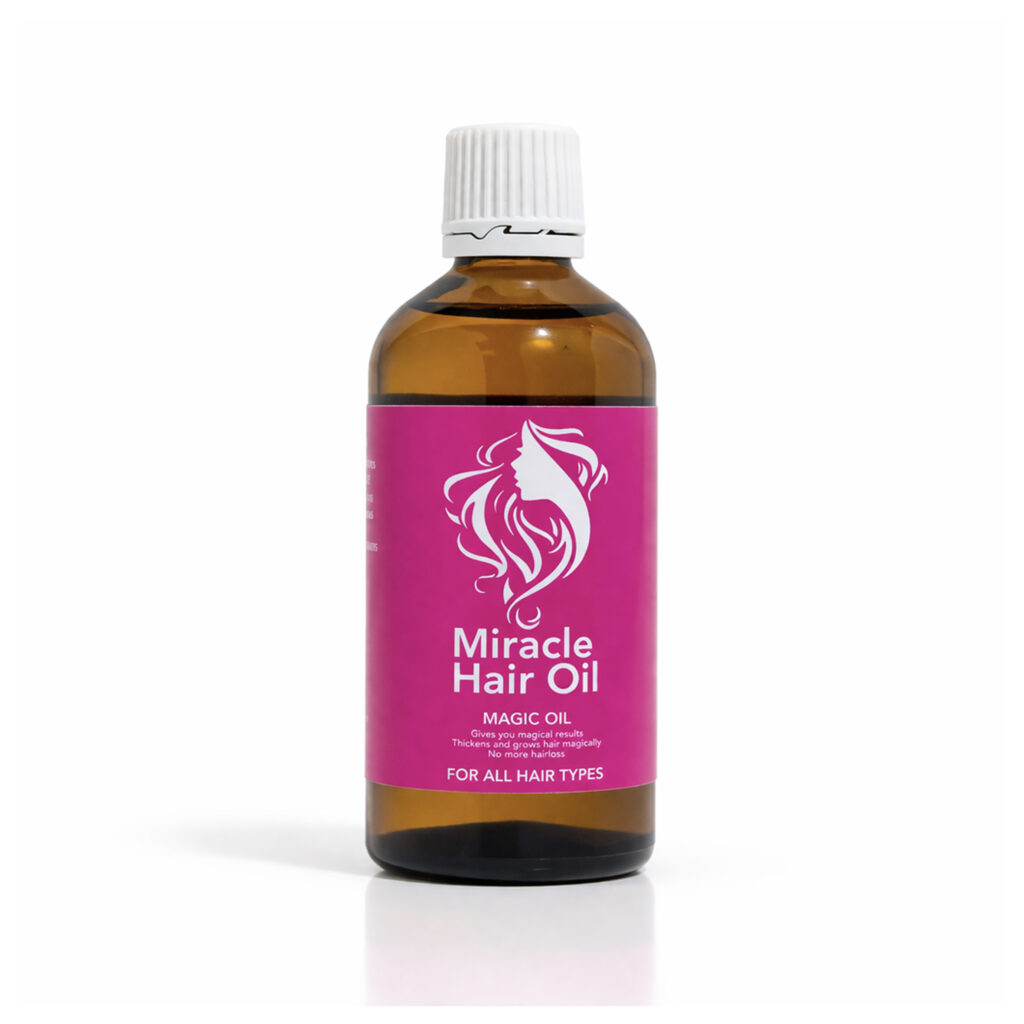 Healthy hair starts at the root, and our Miracle Hair Oil is designed to address hair health from the scalp to the tip